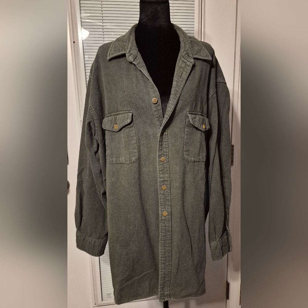 St Johns Bay Vintage Fleece Button Up Shirt